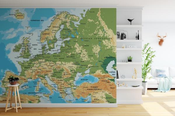 Europakort tapet af Illux