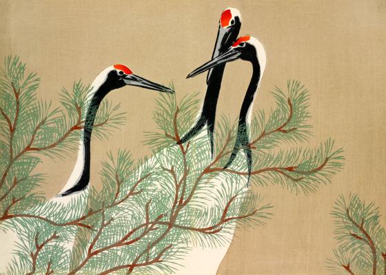 Cranes From Momoyogusa af Plakatwerket
