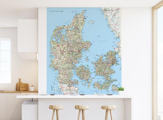 Danmarkskort tapet af Illux