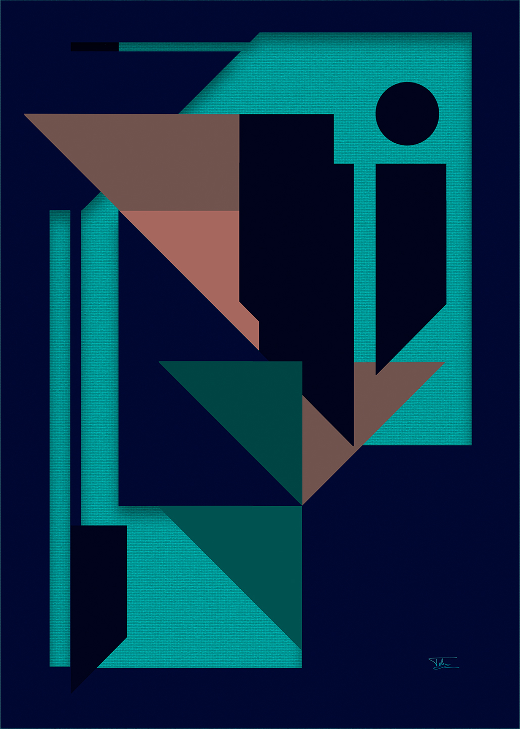 Øje for mosaik med snært af origami af TOLASSE