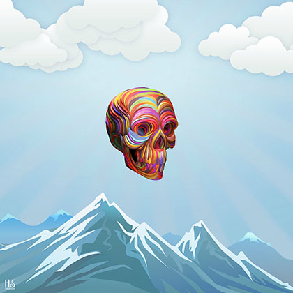 Image of A Skull Passes By af Helt Sort