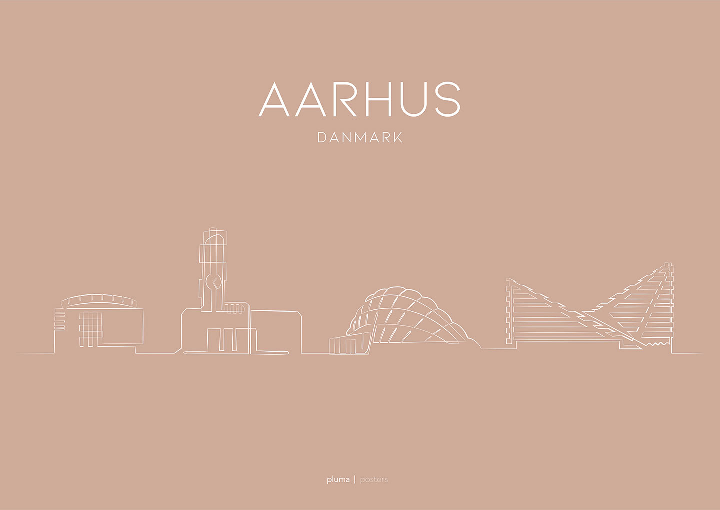 Aarhus Peach Af Pluma Posters