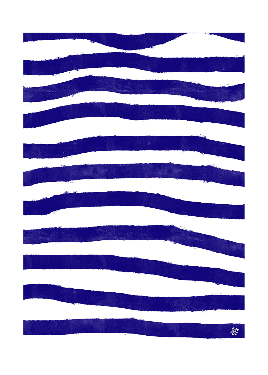 Billede af Blue Stripes af Jacob Lund Art