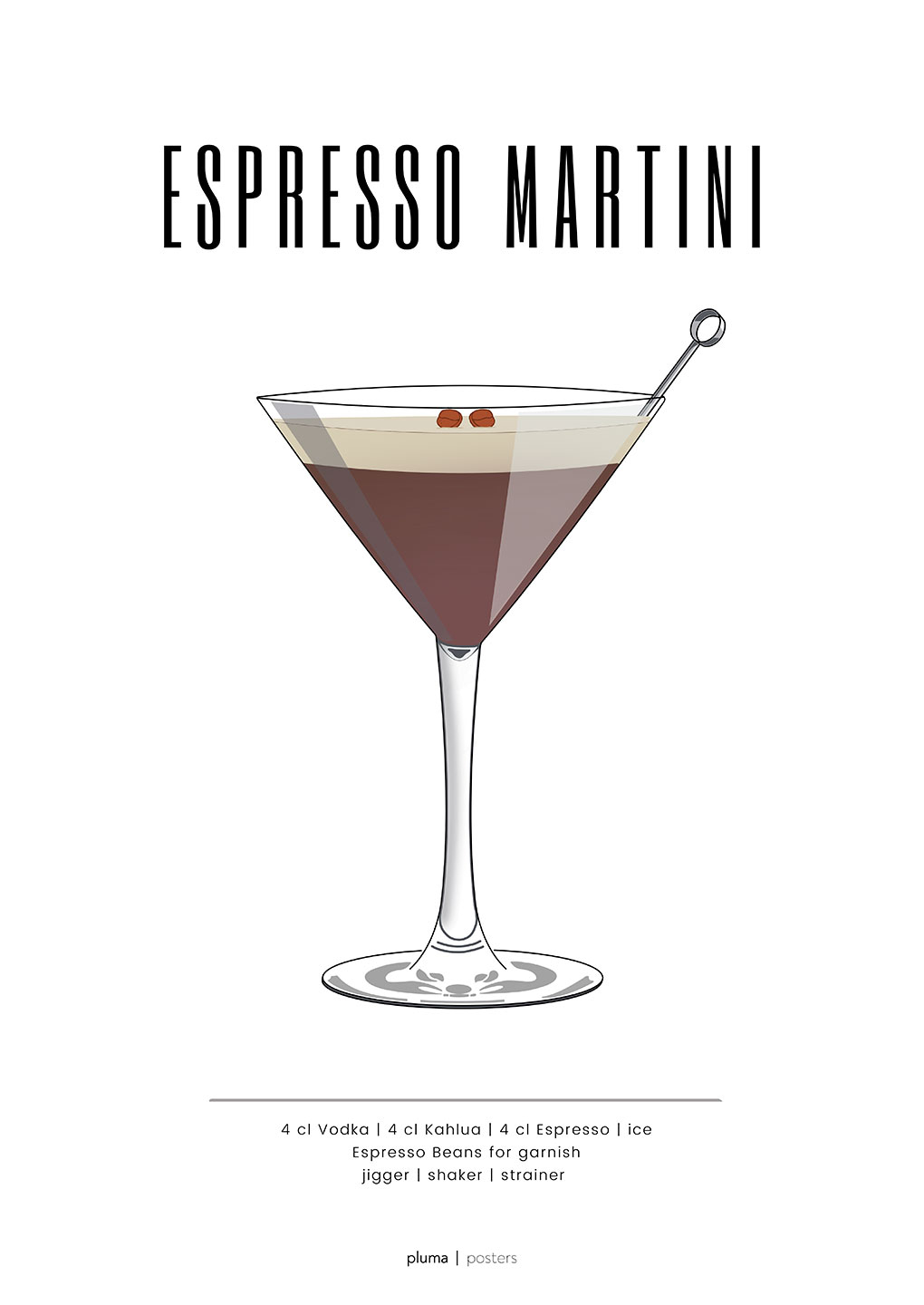 Se Espresso Martini af Pluma Posters hos Illux.dk