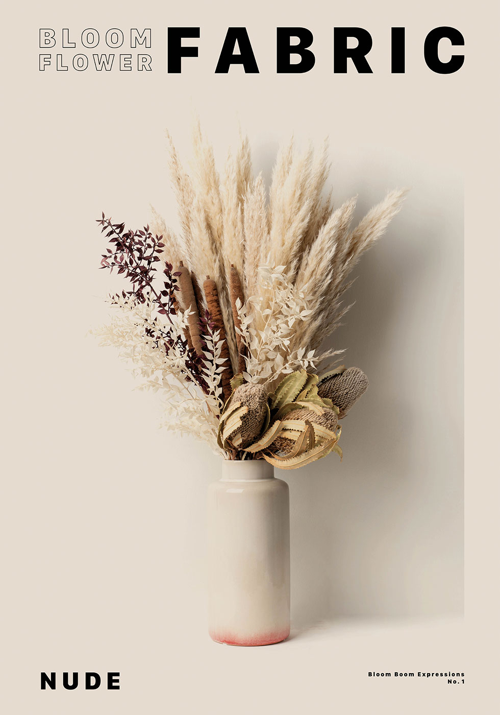 Køb Flower Bloom Fabric Nude af Plakatwerket - Pris 189.00 kr.