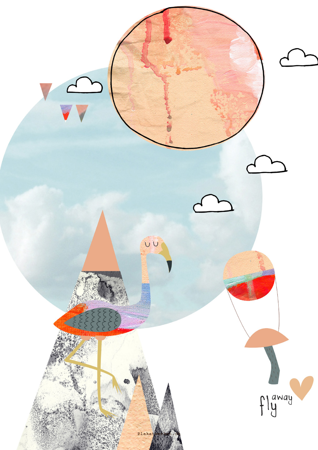 Køb Fly Away girl af Plakatwerket - Pris 189.00 kr.