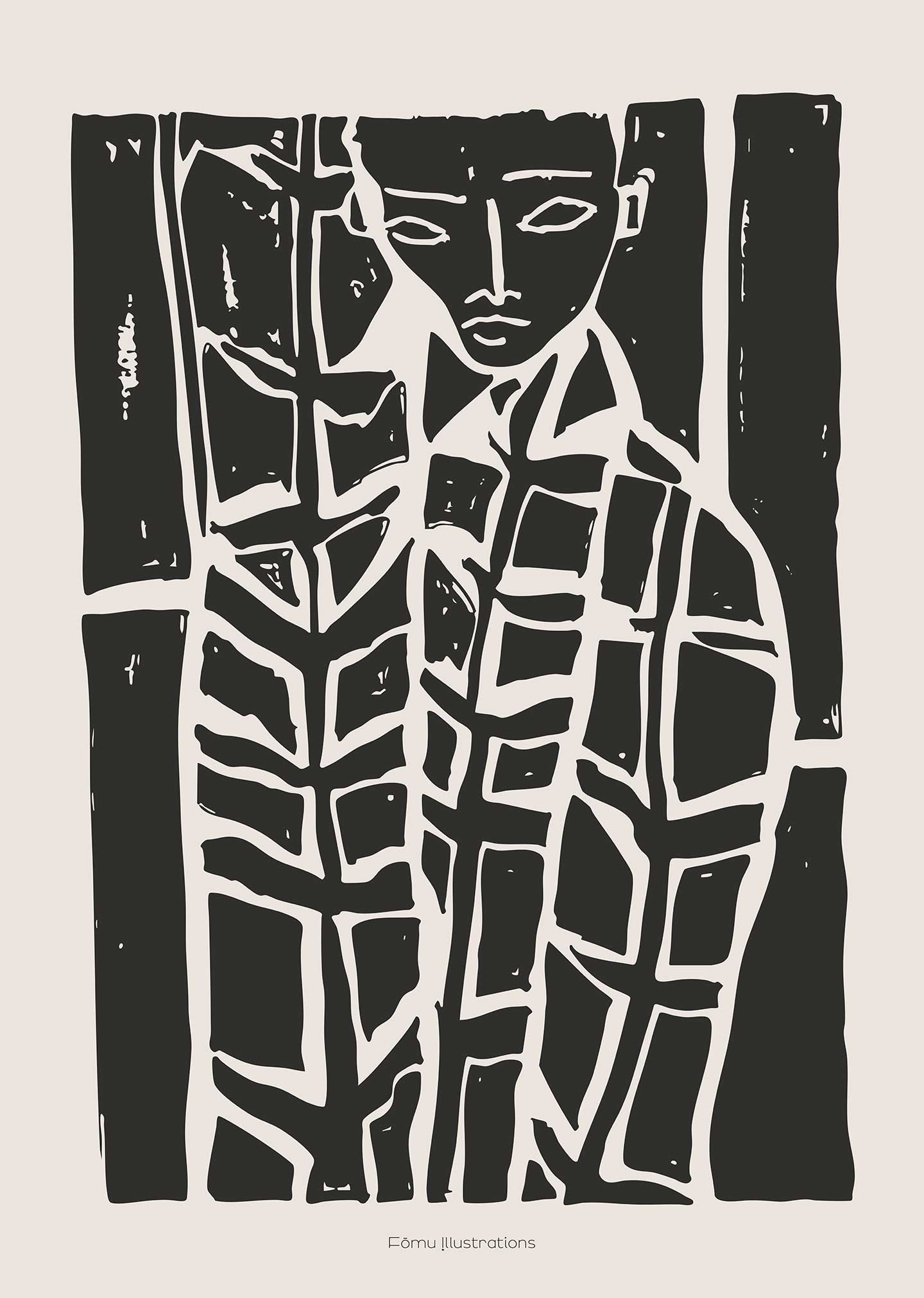 Boy Black af FÅmu Illustrations