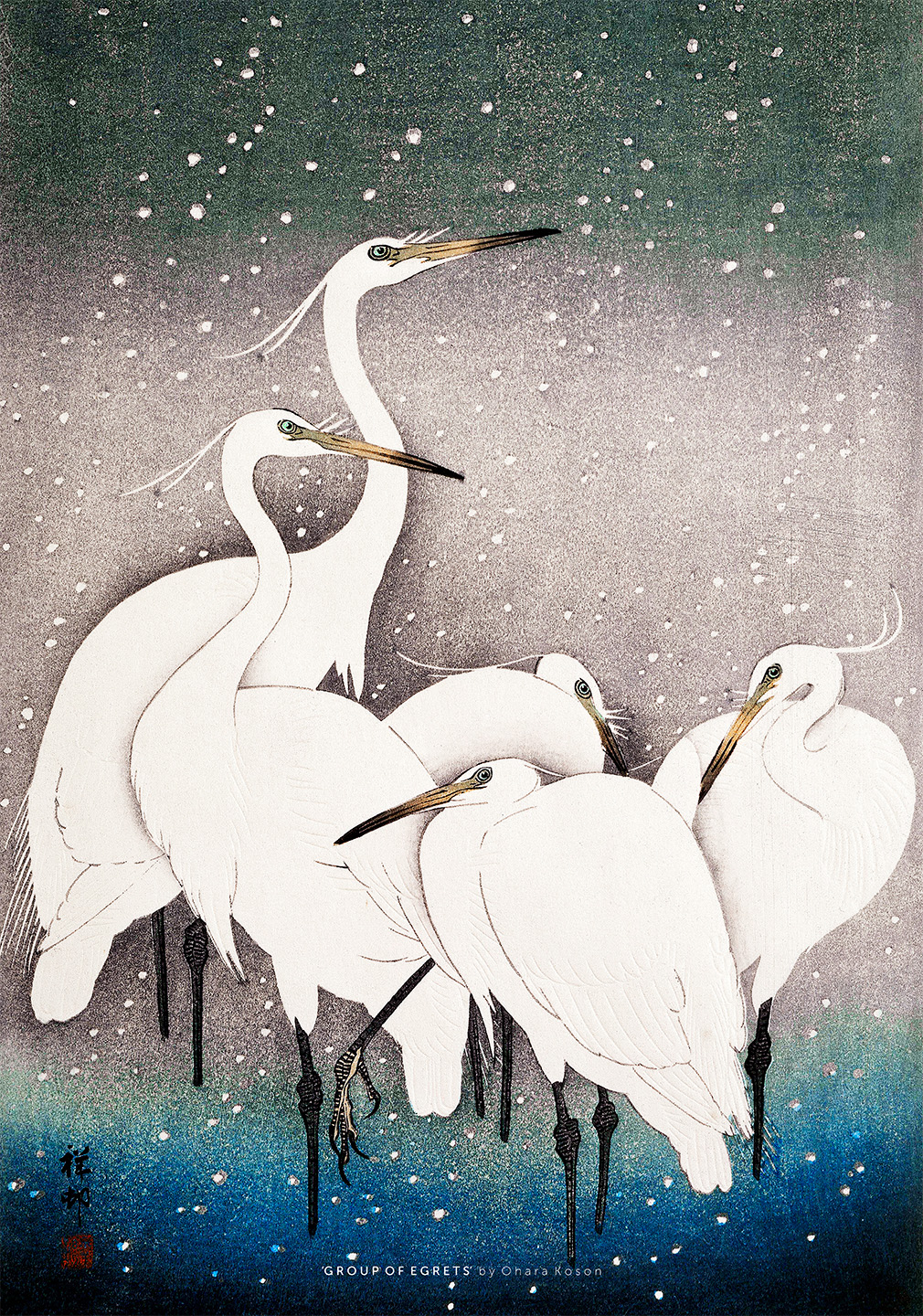 Se Group of Egrets af Plakatwerket hos Illux.dk