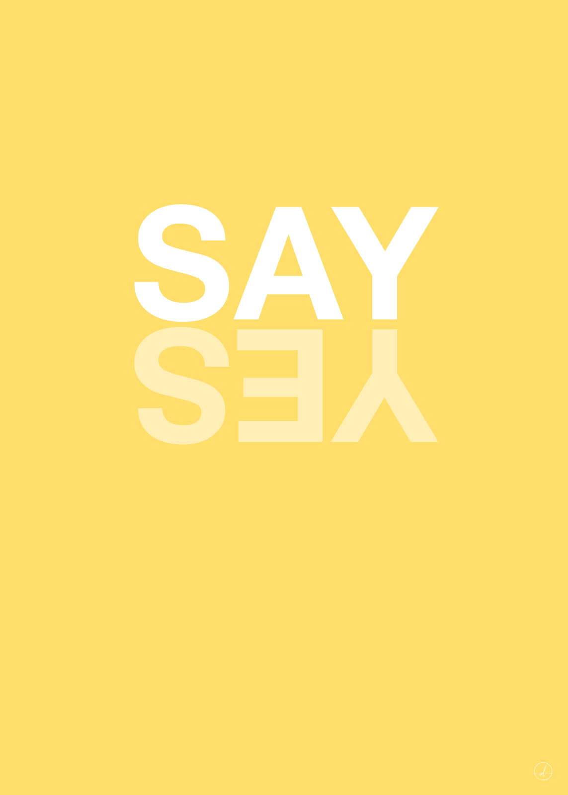 Billede af Say Yes - Yellow af Rikke Axelsen