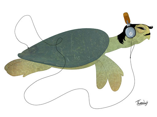 Image of Hipster Turtle af ThomasWoody