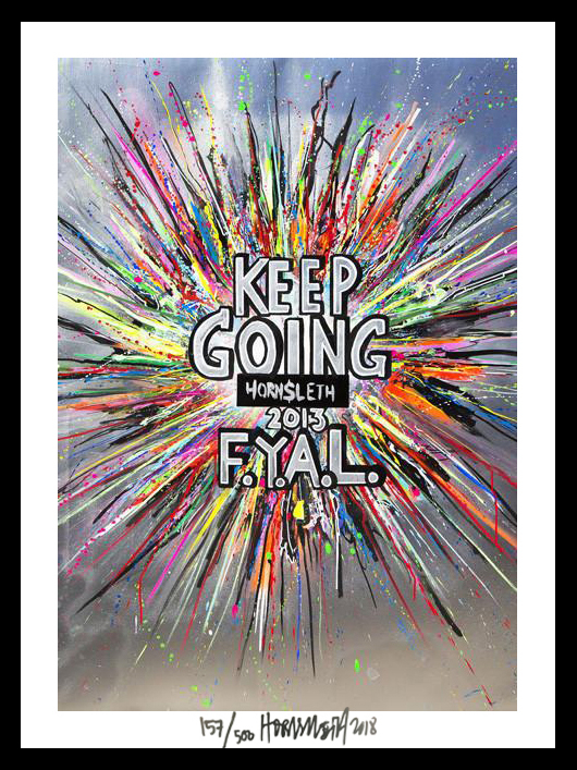 Image of Keep going - signeret tapet af Hornsleth - signeret og nummereret