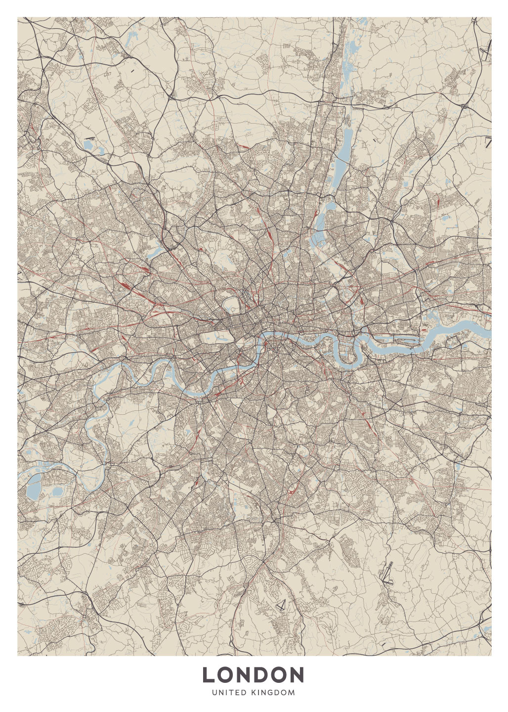 London Kort Illux