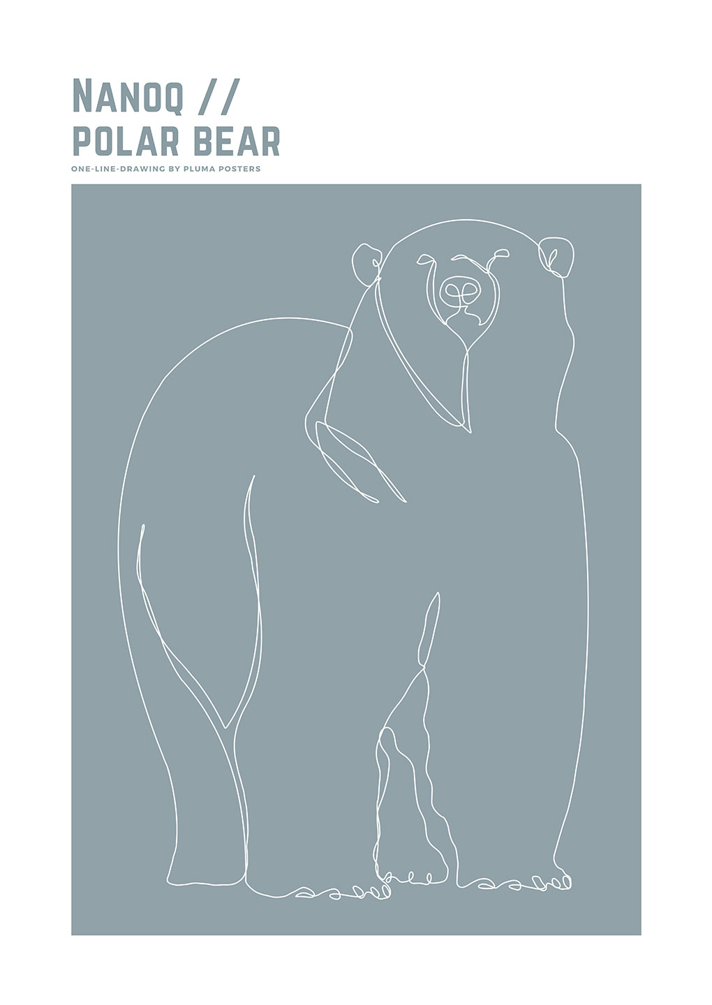 Se Nanoq - Polar Bear no. 1 af Pluma Posters hos Illux.dk