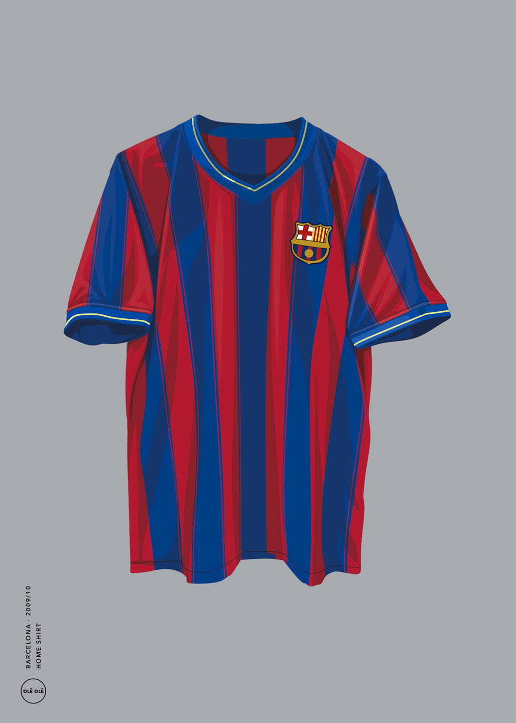 Køb Barcelona - Home Shirt 2009/10 af Olé Olé - Pris 246.00 kr.