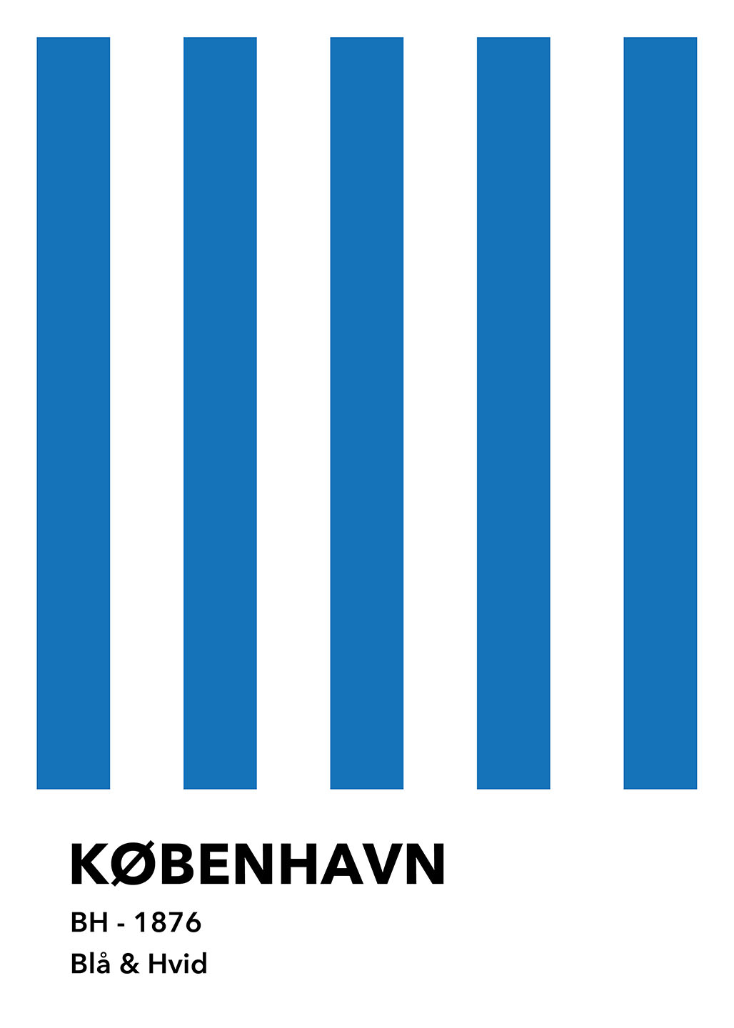 København - Blå og hvid af Olé Olé