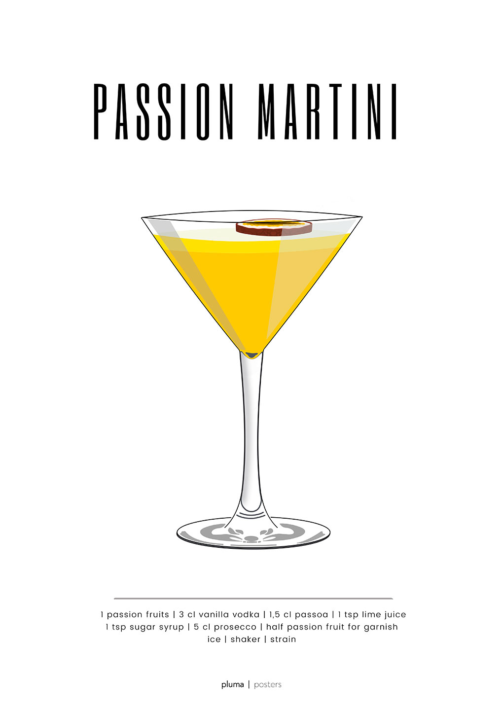 Se Passion Martini af Pluma Posters hos Illux.dk