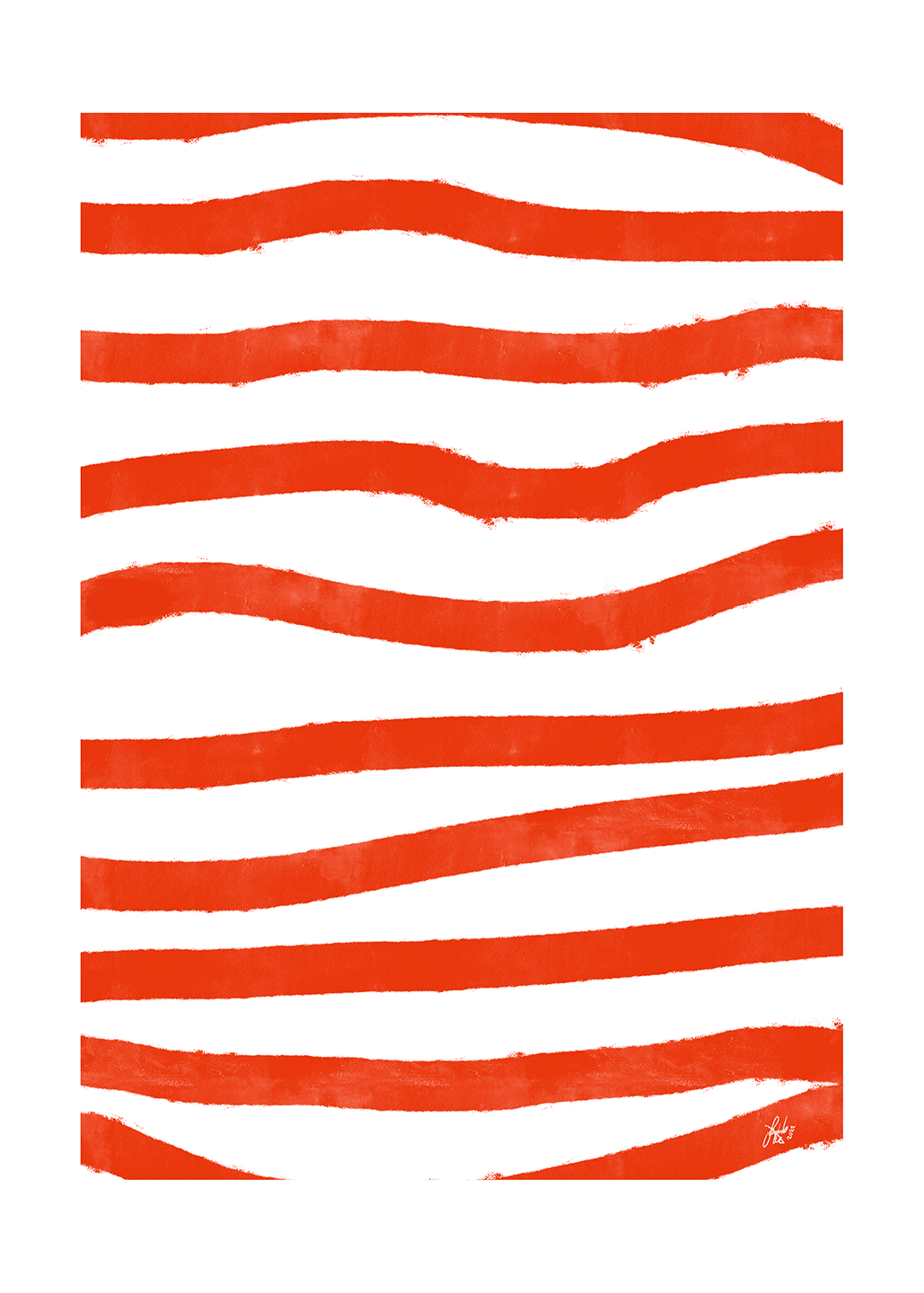 Billede af Red Stripes af Jacob Lund Art