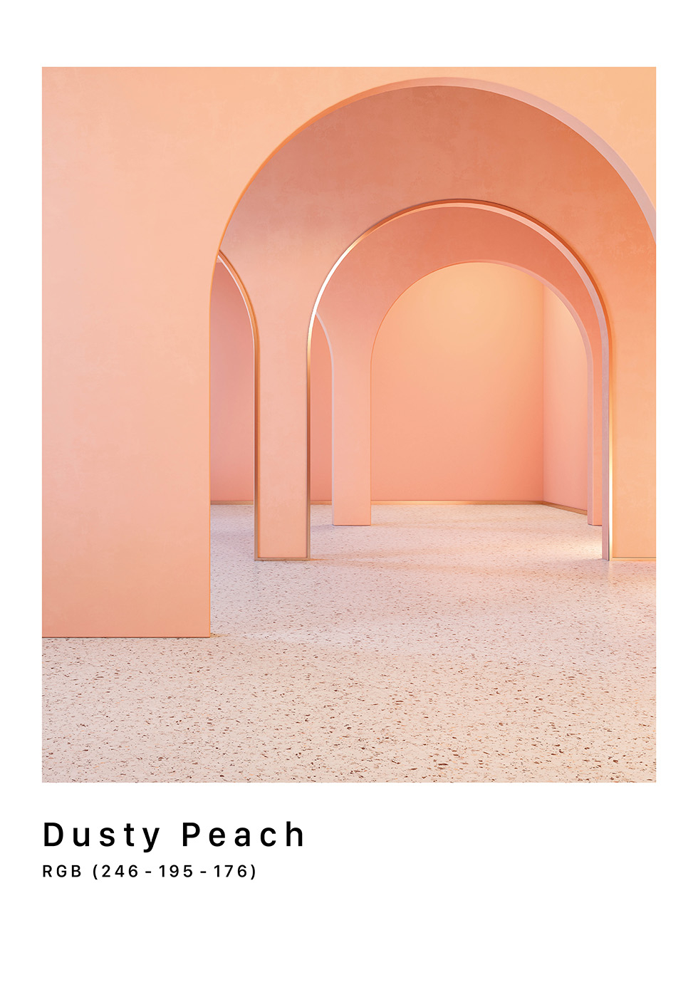 Køb RGB Dusty Peach af Plakatwerket - Pris 189.00 kr.