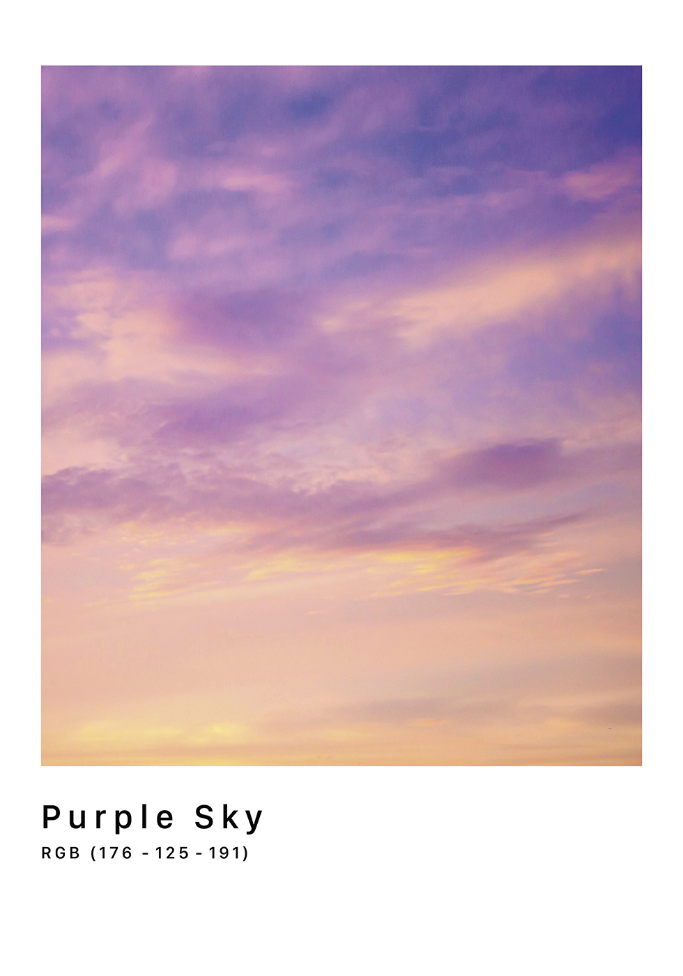Se RGB Purple Sky af Plakatwerket hos Illux.dk