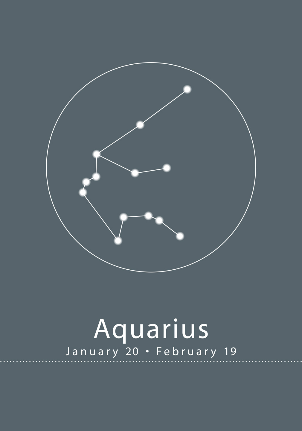 Billede af Stjernetegn - Aquarius af Ten Valleys