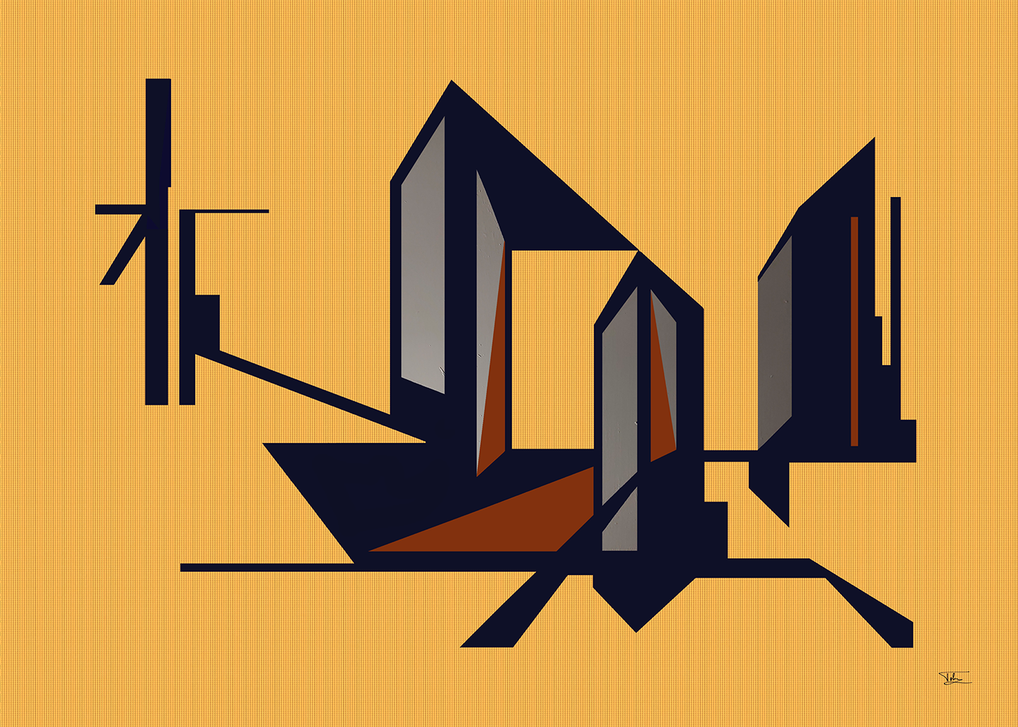 Køb Taktil bebygget komposition af TOLASSE - Pris 189.00 kr.