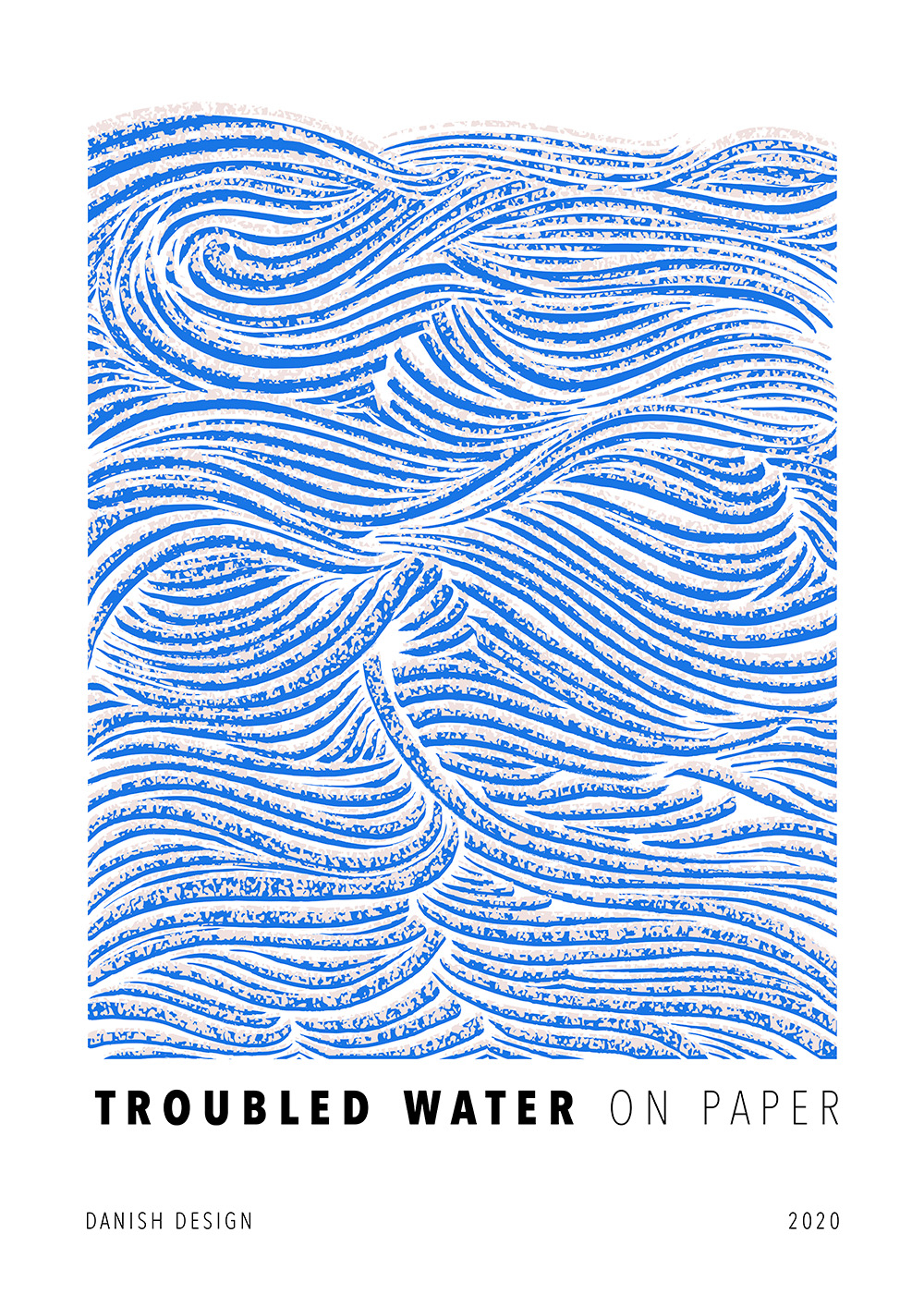 Billede af Troubled Water Blue af Plakatwerket