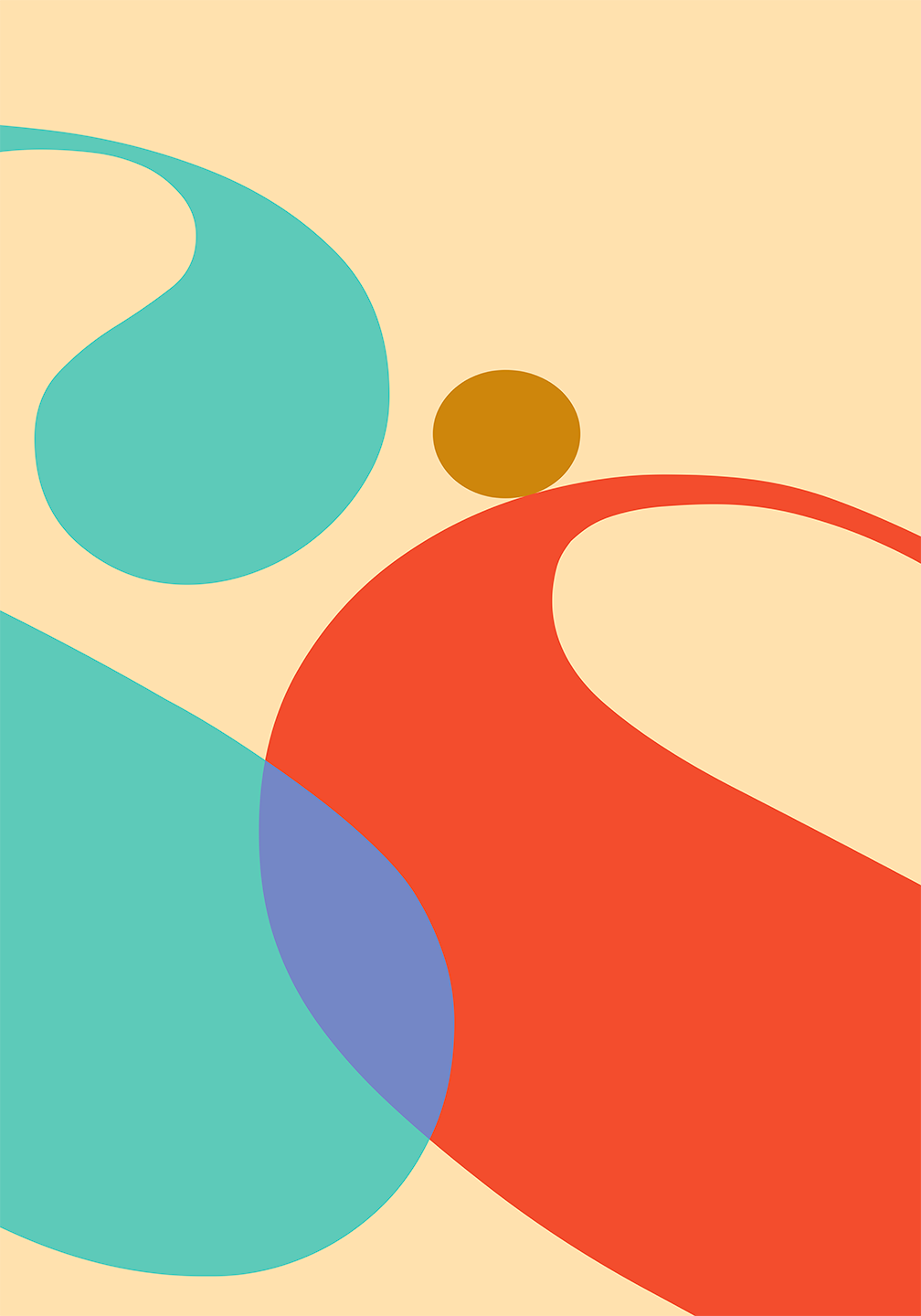 Typo turkis orange 1 af Ten Valleys