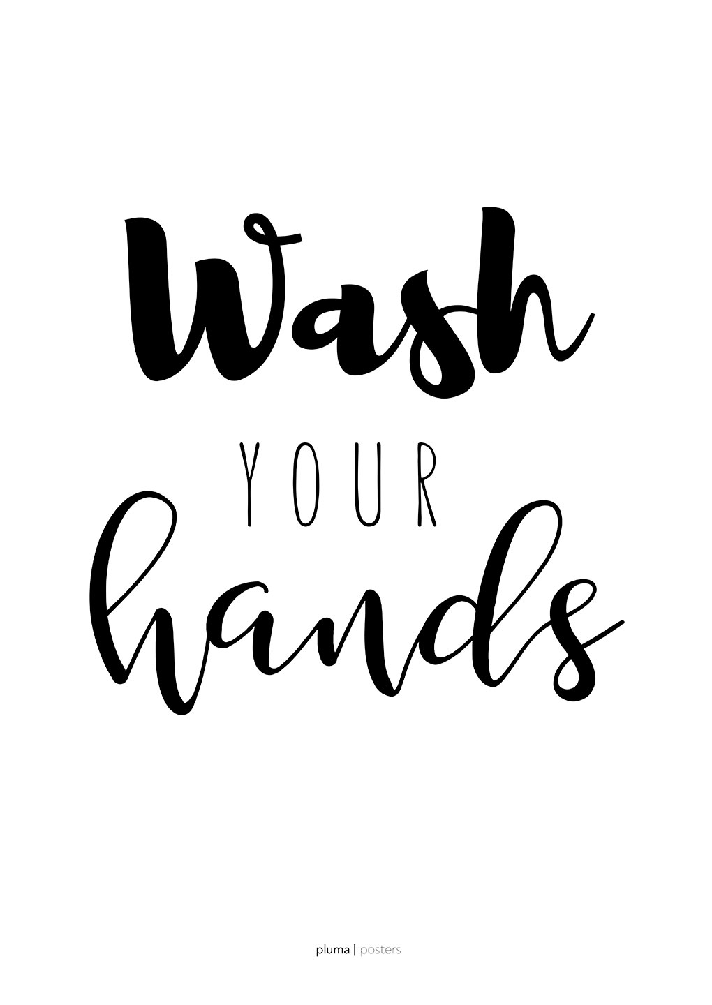 Billede af Wash your hands af Pluma Posters