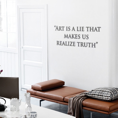 Billede af Art Is A Lie wallsticker af Alan Smithee, 80x28 cm