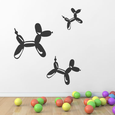 Image of Balloon Dogs wallsticker af Ane Marie Blæsbjerg 70x56 cm