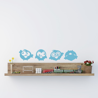 Image of Birdies wallsticker af Anline Ruby 25x25 cm
