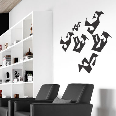 Image of Birds wallsticker af Morten Rostgaard Olsen 60x42 cm