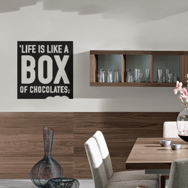 Billede af Box of chocolates wallsticker af Alan Smithee, 36x36 cm