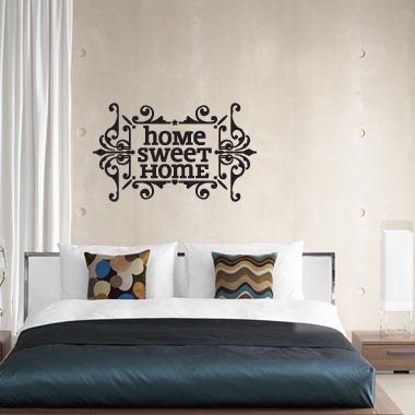 Billede af Home sweet home wallsticker af Alan Smithee, 60x37 cm