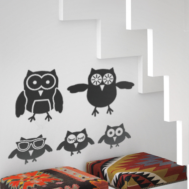 Se The Owls wallsticker af Alan Smithee, 40x26 cm hos Illux.dk