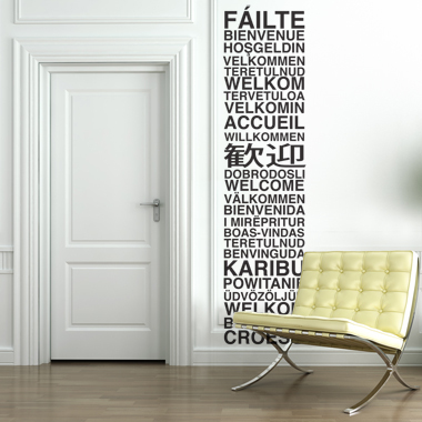 Billede af Welcome wallsticker af Alan Smithee, 33x138 cm