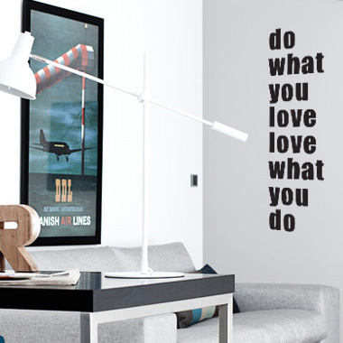 Billede af What you love wallsticker af Diana Lovring, 25x90 cm