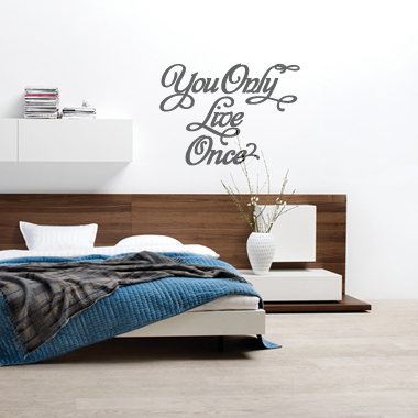 Billede af You only live once wallsticker af Alan Smithee, 57x43 cm