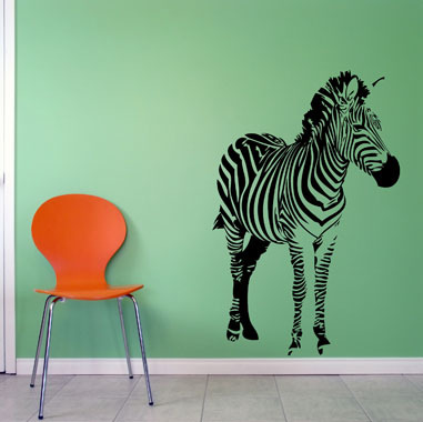 Billede af Zebra wallsticker af Heidi Holm Pedersen, 66x100 cm
