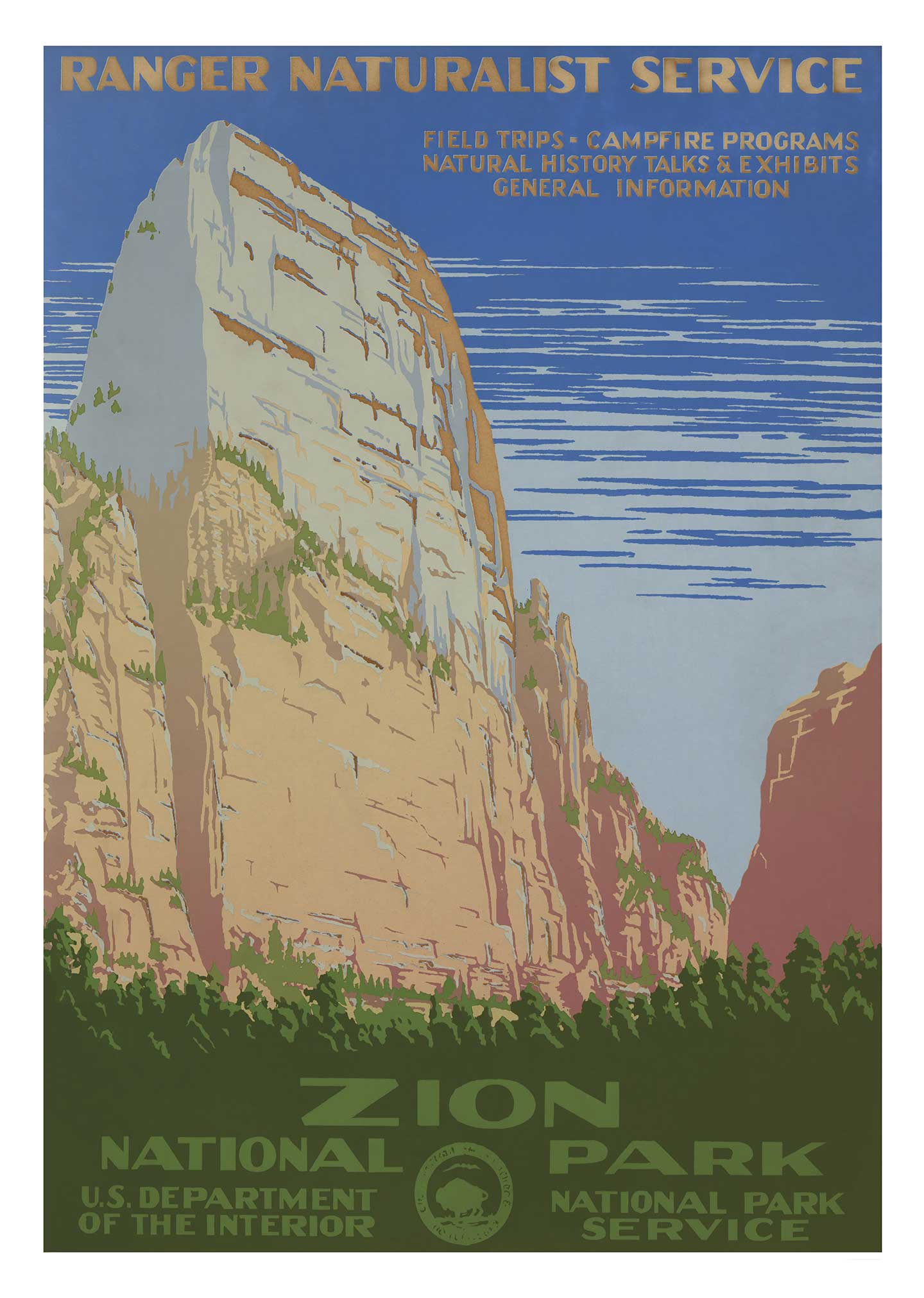 Zion National Park Vintage Vista Designs
